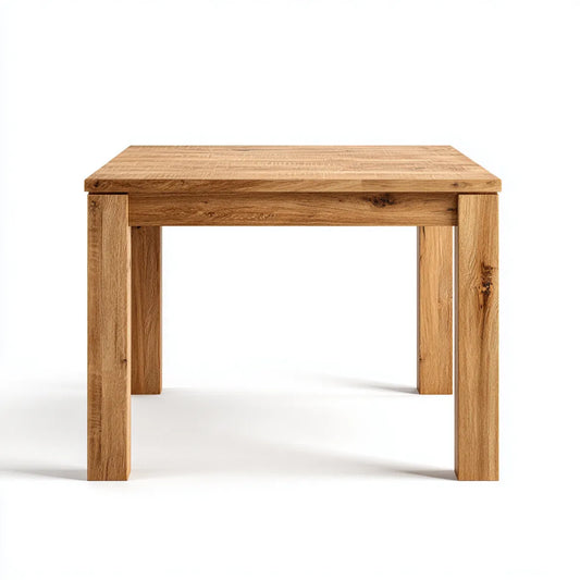 Table à manger rectangulaire en chêne massif naturel 140 x 80 x 75 cm