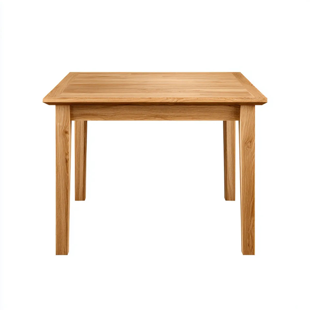 Table à manger rectangulaire naturelle en chêne massif 120 x 80 x 75 cm